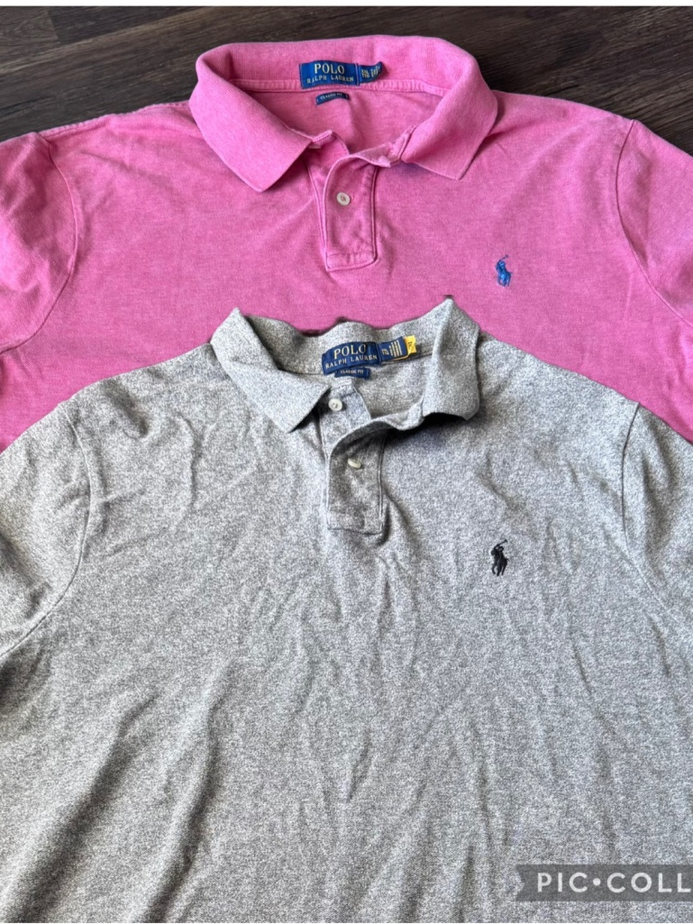 Lot Of 2 Polo Ralph Lauren Polo Shirt Mens Short Sleeve Gray Red Size 2XL Solid